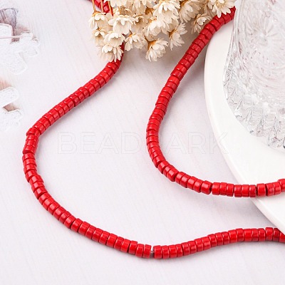 Synthetic Turquoise Beads Strands TURQ-G110-4x2mm-01-1