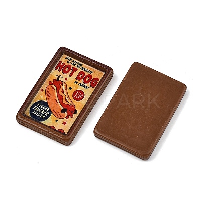 Fast Food Opaque Resin Cabochons X-RESI-C078-01-1