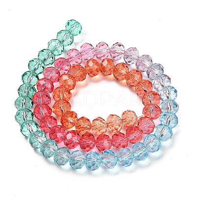Transparent Painted Glass Beads Strands X1-DGLA-A034-T6mm-A11-1