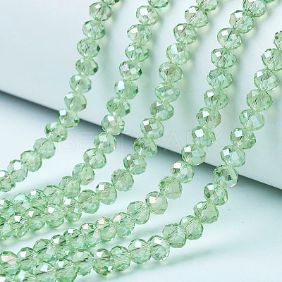 Electroplate Glass Beads Strands X-EGLA-A034-T8mm-B17-1