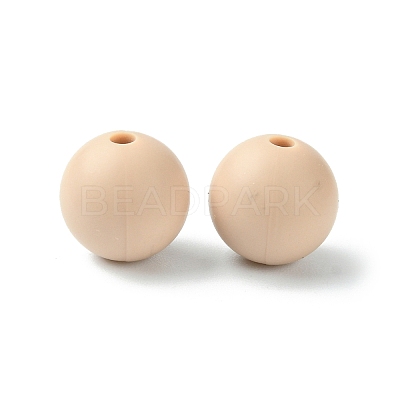 Round Food Grade Eco-Friendly Silicone Focal Beads SIL-F003-01A-1