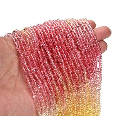 Transparent Painted Glass Beads Strands X1-DGLA-A034-T1mm-A07-1