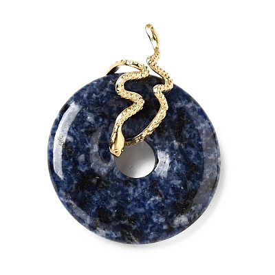 Natural Blue Spot Jasper Pendants G-E088-01G-05-1