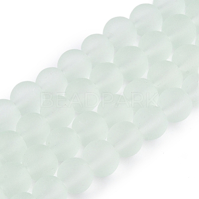 Baking Paint Transparent Glass Bead Strands GLAA-S031-8mm-29-1