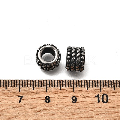 304 Stainless Steel European Tube Beads STAS-D382-15AS-1