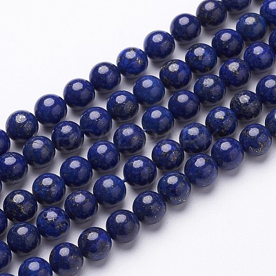 Dyed Grade A Natural Lapis Lazuli Beads X1-GSR8mmC123-1