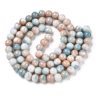 Ombre Effect Dyed Crackle Glass Beads X1-GLAA-T031-10mm-01C-1
