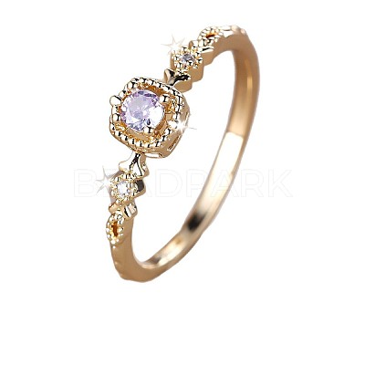 Brass Micro Pave Cubic Zirconia Finger Rings WG08FB0-01-1
