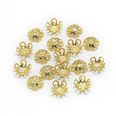 Plated Iron Fancy Bead Caps X-IFIN-S696-19G-1