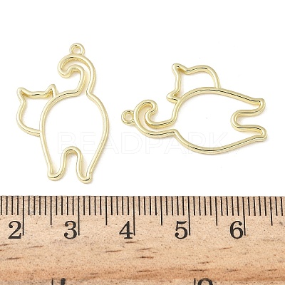 Alloy Open Back Bezel Pendants FIND-L025-02G-1
