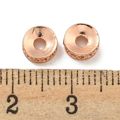Brass Cubic Zirconia Spacer Beads KK-L215-004B-RG04-1