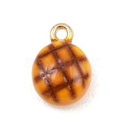 Pineapple Bun Alloy Enamel Charms LS-ENAM-P264-01A-G-1