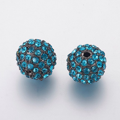 Alloy Rhinestone Beads RB-A034-10mm-A03B-1