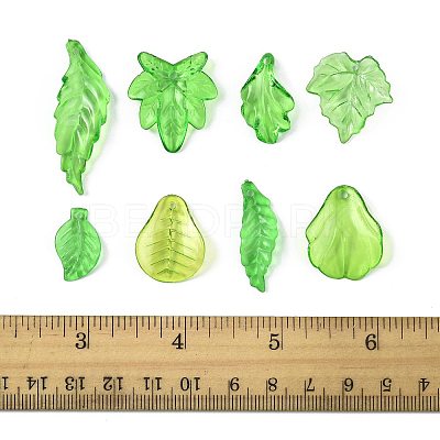 80Pcs 8 Styles Transparent Acrylic Pendants OACR-FS0002-34-1