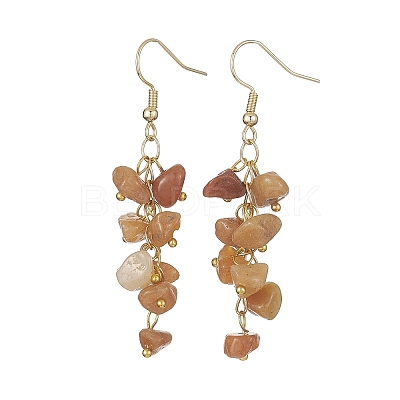 8 Pair 8 Style Natural & Synthetic Mixed Gemstone Chips Dangle Earrings Set EJEW-JE05266-1