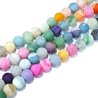 Natural Weathered Agate Beads Strands X-G-G589-10mm-11-1