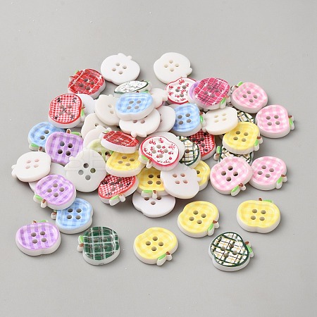 4-Hole Plastic Buttons BUTT-TAC0012-01-1