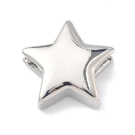 Star Brass Slide Charms KK-P349-18A-P-1