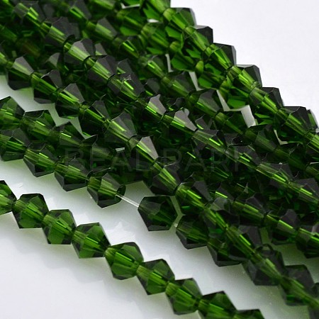 Faceted Bicone Glass Beads Strands X-EGLA-P017-4mm-11-1