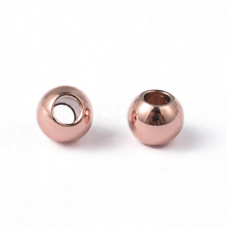 Round Ion Plating(IP) 304 Stainless Steel Beads STAS-O091-A-03RG-1