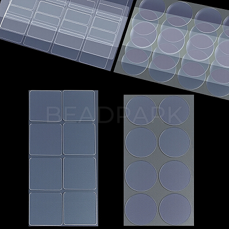 8 Sheets 2 Styles Transparent Plastic Anti-Collision Bumper Guard AJEW-SP0004-13-1