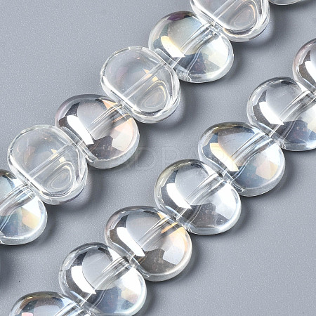 Electroplate Glass Beads Strands EGLA-N008-012-A01-1