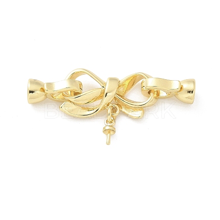 Brass Fold Over Clasps KK-Z083-18G-1