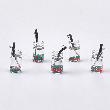 Glass Bottle Pendants CRES-N017-06C-1