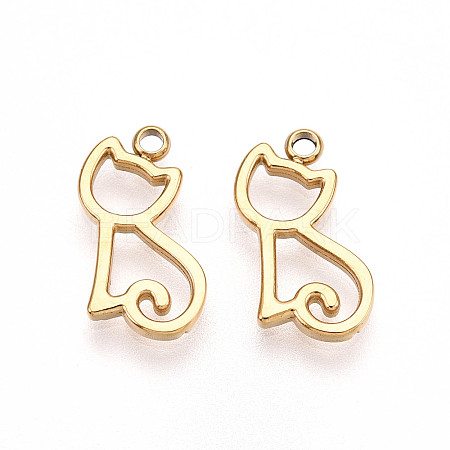 304 Stainless Steel Charms STAS-L022-358G-1