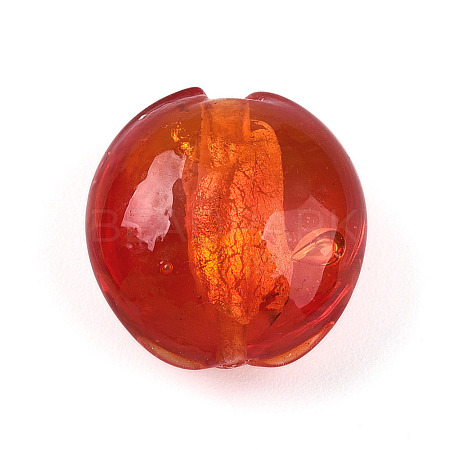 Handmade Silver Foil Glass Beads SLF15mmY-03-1