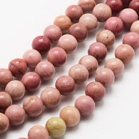 Natural Rhodonite Beads Strands G-J358-03-10mm-1