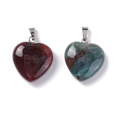 Natural Indian Agate Pendants G-G956-B18-FF-1