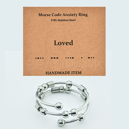 304 Stainless Steel Rotating Cuff Rings FS-WG14209-06-1