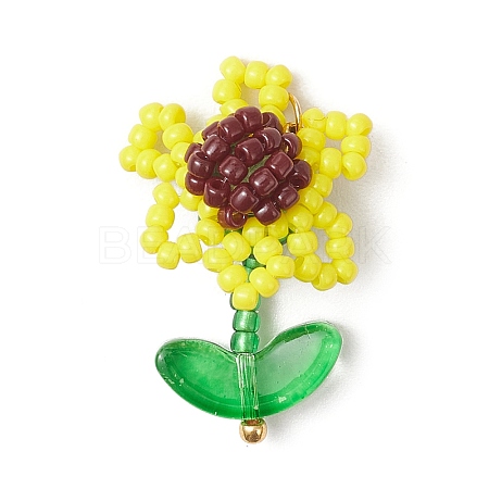 Seed Glass Beaded Pendants PALLOY-MZ00875-03-1