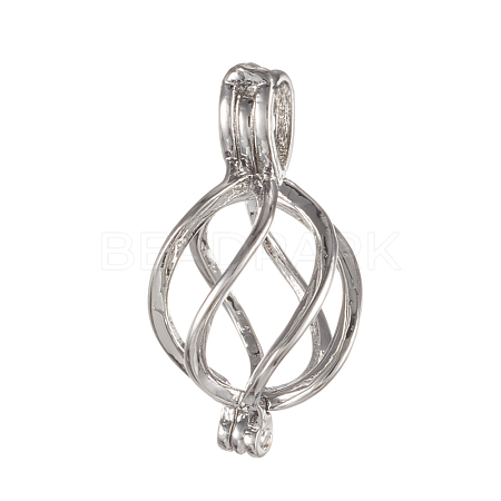 Eco-Friendly Brass Locket Pendants KK-K163-48P-NR-1