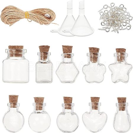 Glass Jar Glass Bottles Bead Containers AJEW-CA0001-05-1