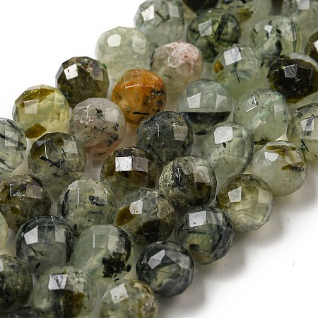 Natural Prehnite Beads Strands G-G457-8mm-03F-01-1