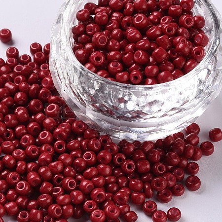 Baking Paint Glass Seed Beads SEED-US0003-3mm-K14-1