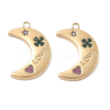304 Stainless Steel Rhinestone Pendants STAS-Z121-50G-1