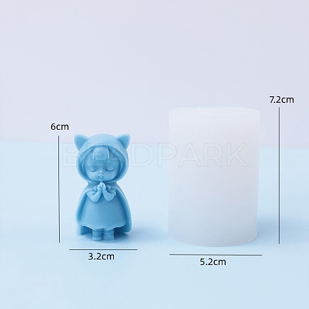 Girl DIY Food Grade Silicone Statue Candle Molds PW-WG28108-01-1