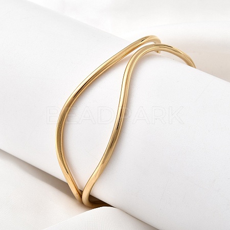 304 Stainless Steel Cuff Bangles for Women LS-BJEW-Z150-01G-02-1