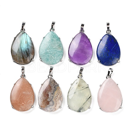 Natural Mixed Stone Pendants G-U002-01P-1