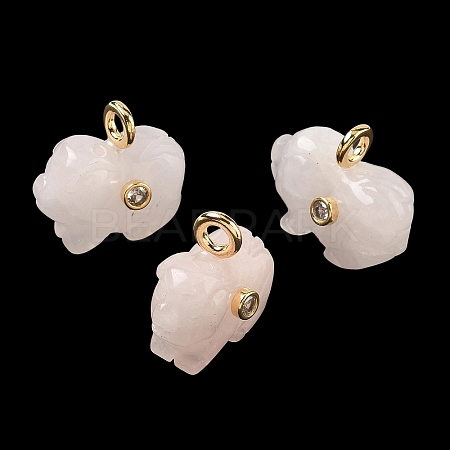 Natural Rose Quartz Carved Pendants GG-CBA105B-03J-G-1