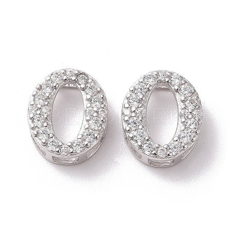 925 Sterling Silver Micro Pave Cubic Zirconia Beads STER-Z005-15P-O-1