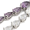 Brass Micro Pave Cubic Zirconia Necklaces NJEW-H027-01P-07-2