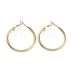 Ring 304 Stainless Steel Hoop Earrings for Women Men EJEW-B049-02C-G-1