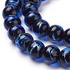 Handmade Silver Foil Lampwork Beads Strands FOIL-L016-C09-1