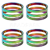 4Pcs Brass Rings RJEW-YW0001-06RC-1