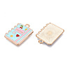 Alloy Enamel Pendants ENAM-Q004-01KCG-23-2