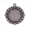 Zinc Alloy Pendant Settings for Cabochon & Rhinestone PALLOY-A15290-R-LF-1